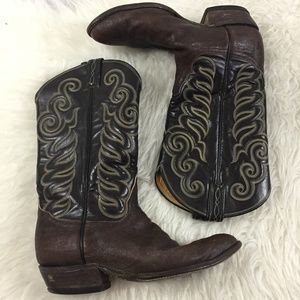 Exotic Tony Lama African Elephant Boots Sz 10.5